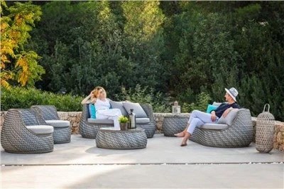 Xofa de Giardino Patio Rattantan Set .